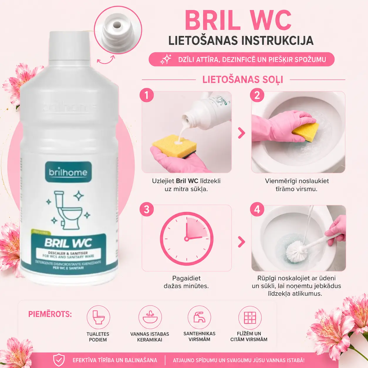 Chogan Brilhome Bril WC lietošanas instrukcija