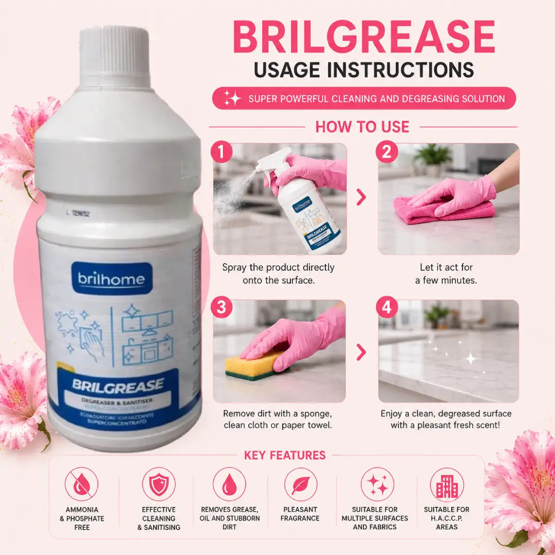 How to use Brilgrease degreaser