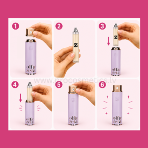 How to use Olfazeta perfume refill Instruction Kā lietot smaržu uzpildi