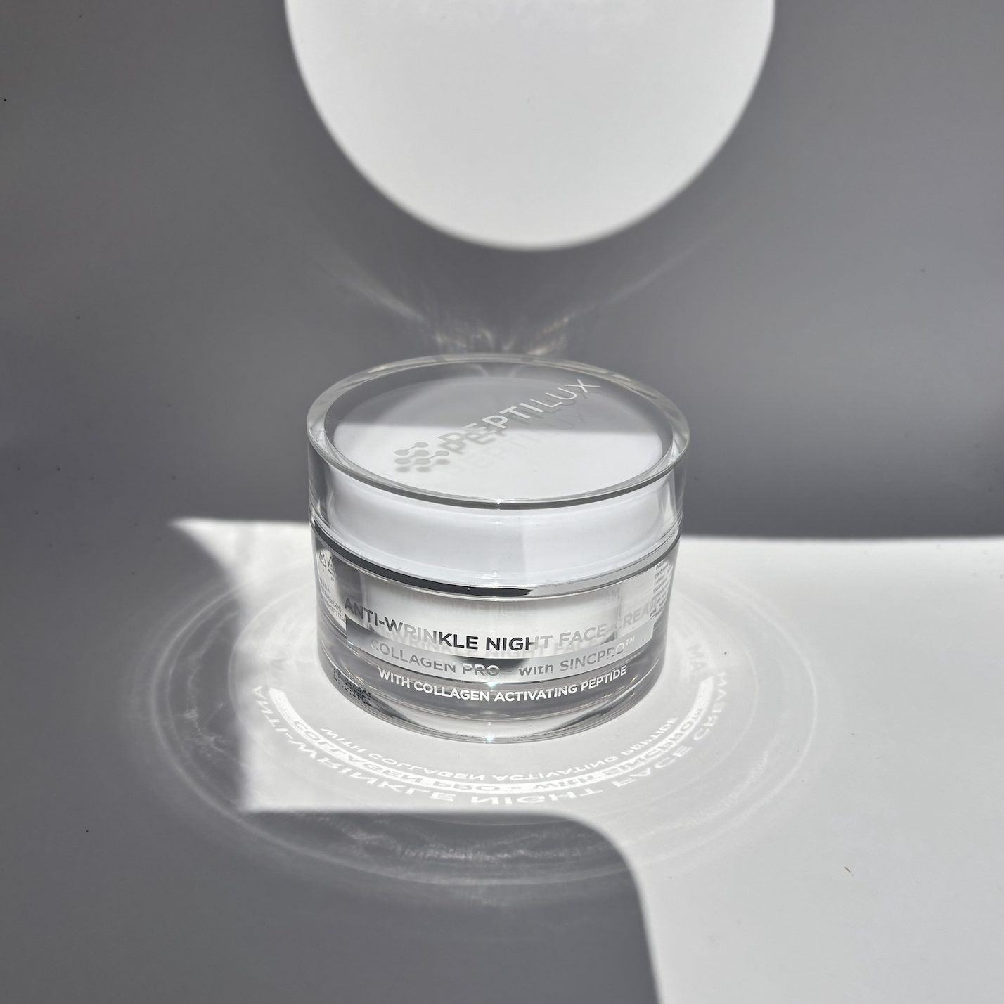 Peptilux Anti-Falten Nachtcreme Collagen Pro mit Peptiden LUX003 4 Peptilux pretgrumbu nakts sejas krēms Collagen Pro ar peptīdiem LUX003 pirkt procosmetics lv