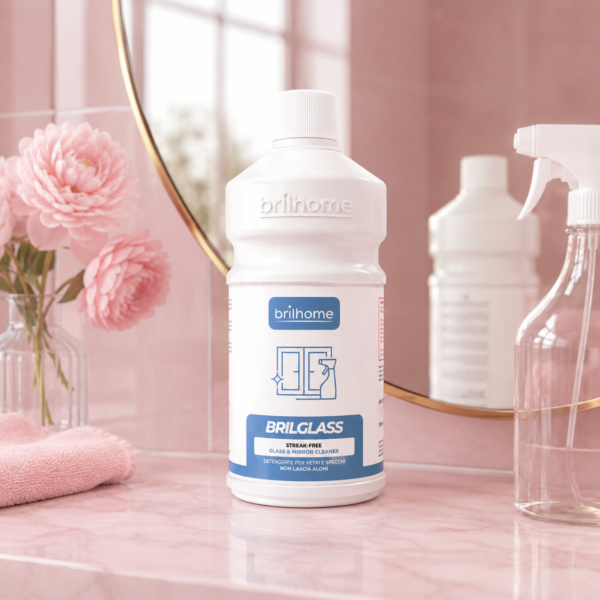 For cleaning glass surfaces and mirrors