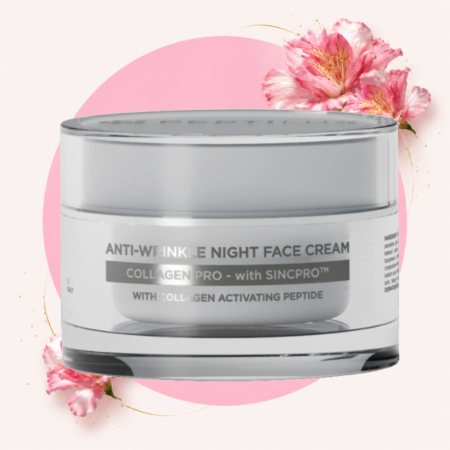 Peptilux pretgrumbu nakts sejas krēms Collagen Pro ar peptīdiem buy online pirkt