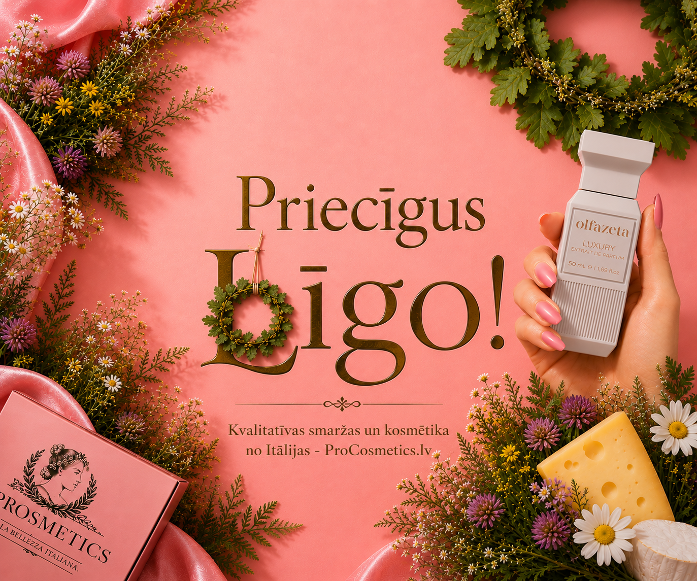 ProCosmetics lv novēl Priecīgus Līgo svētkus