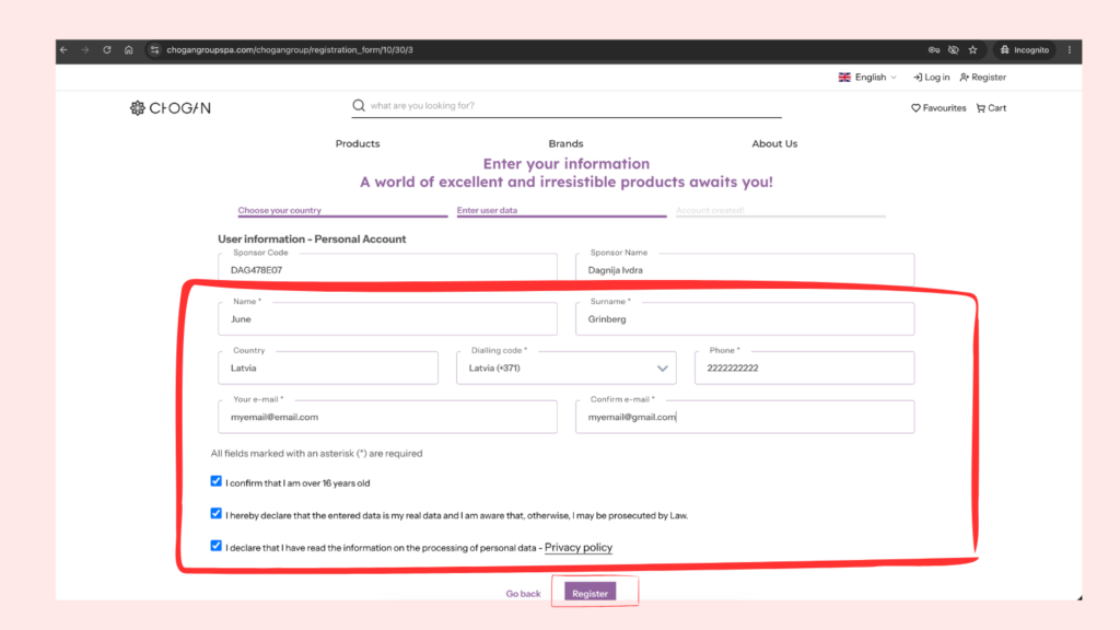 How do I become a Chogan customer? - Customer Registration 2 Step-by-Step Instructions for Chogan Client Registration