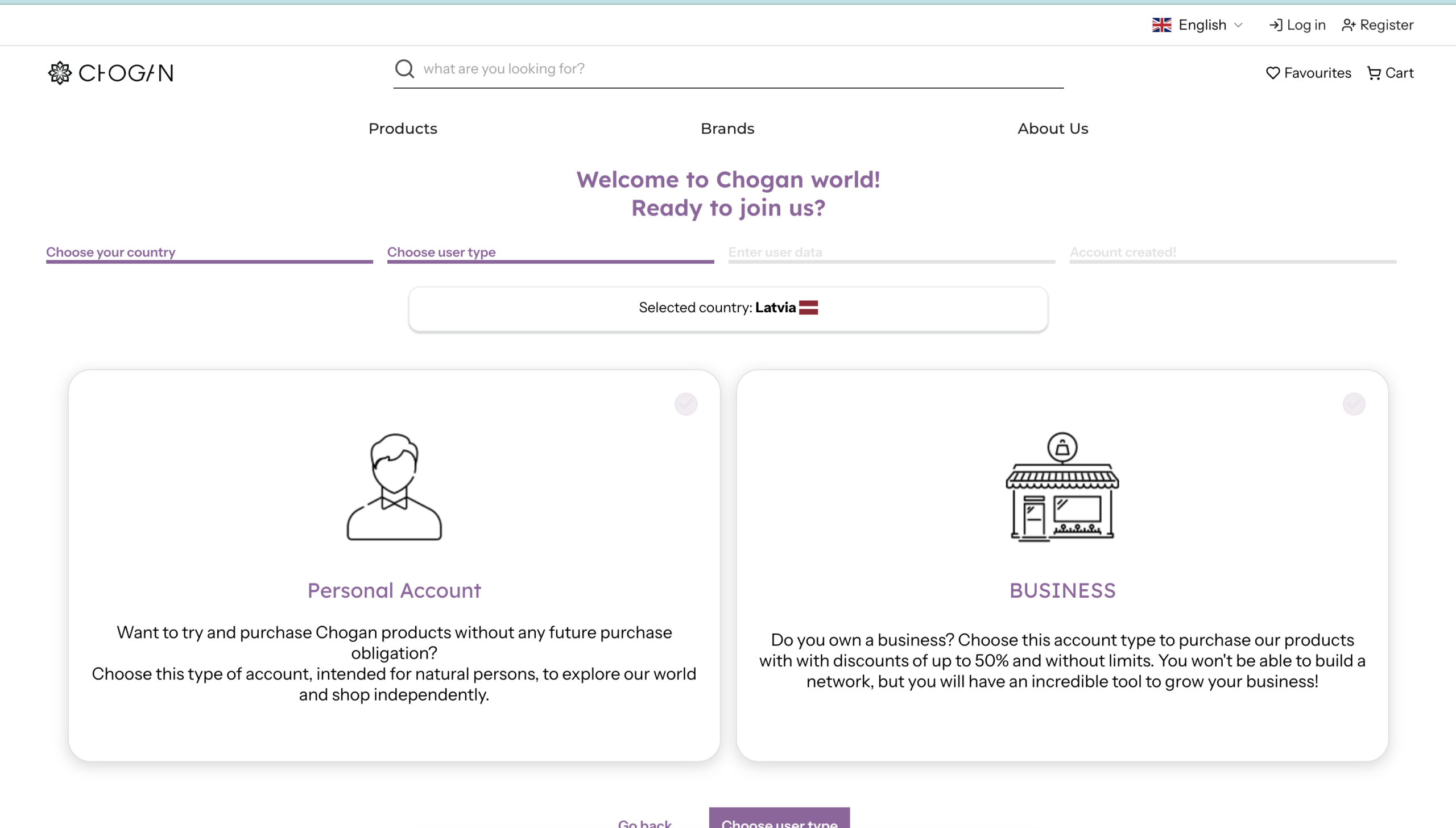 What is the difference between a personal partner Chogan account and a business account? 1 Difference between business and personal account CHogan atskiribia scaled ProCosmetics.lv Chogan products shop