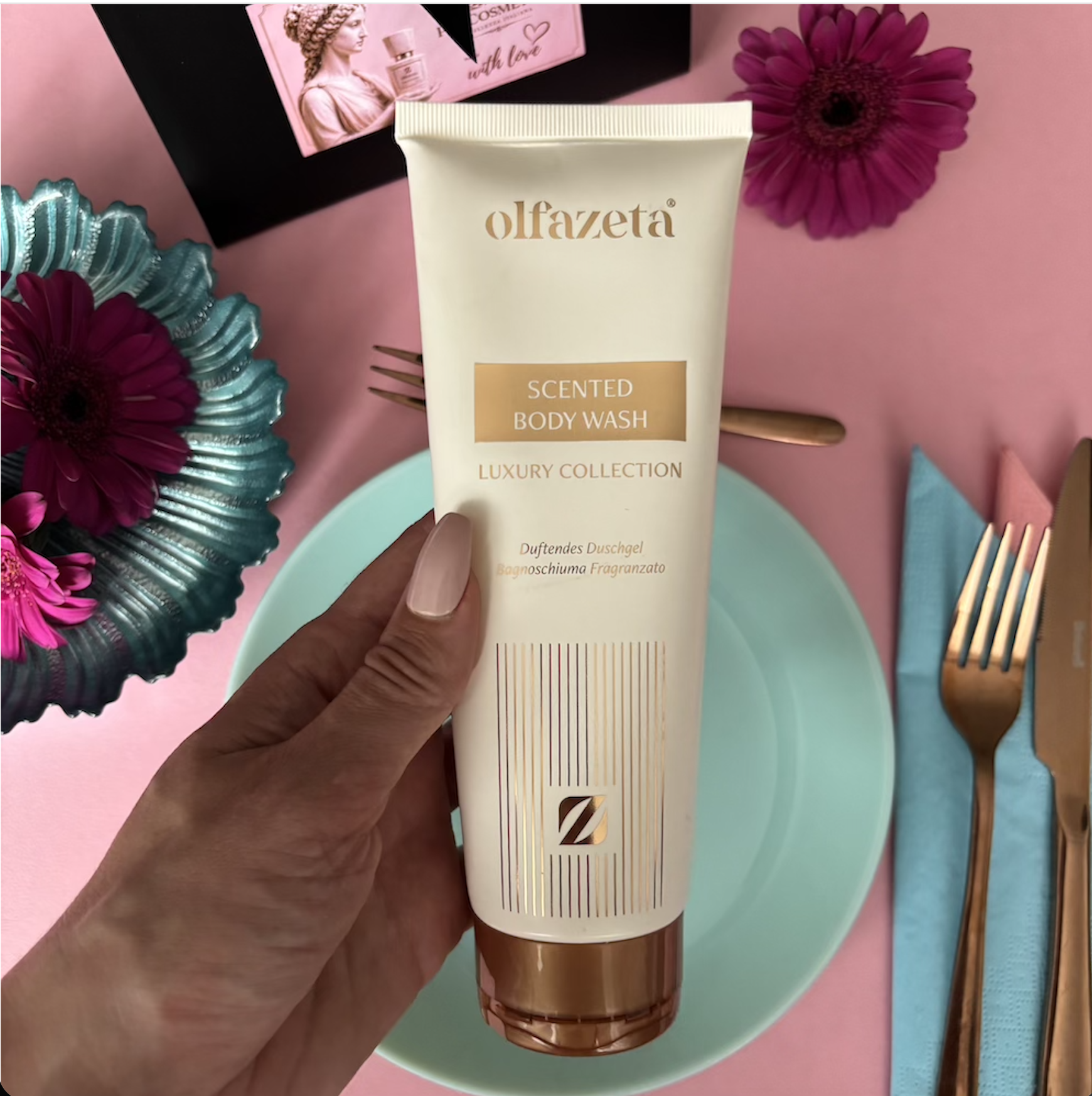 Kur nopirkt Olfazeta smaržas Latvijā? 8 Buy online shower gels Chogan, Aurodhea un Olfazeta dušas želejas pirkt